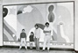 Beginning in 1958 and continuing through 1970, Harris and Ros Barron were commissioned to produce large-scale sculpture, wall paintings and the design of tapestries for new architecture. They worked as both individual artists and collaborators, in diverse parts of the United States.