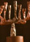 Ritual Menorah<br />Temple Israel<br/>Columbus, OH<br/>Forged and welded bronze<br/>Width 3’-6”<br/>Architect: Percival Goodman