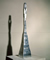 <strong>Sculpturetemple III</strong><br />Aluminum leaf over laminated sugar pine<br />Height 47”<br />1962<br />Collection of Mr. & Mrs. J. Milhender